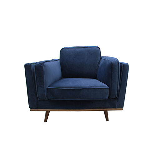 York Sofa Fabric 1 Seater Blue York Sofa Fabric 1 Seater Blue