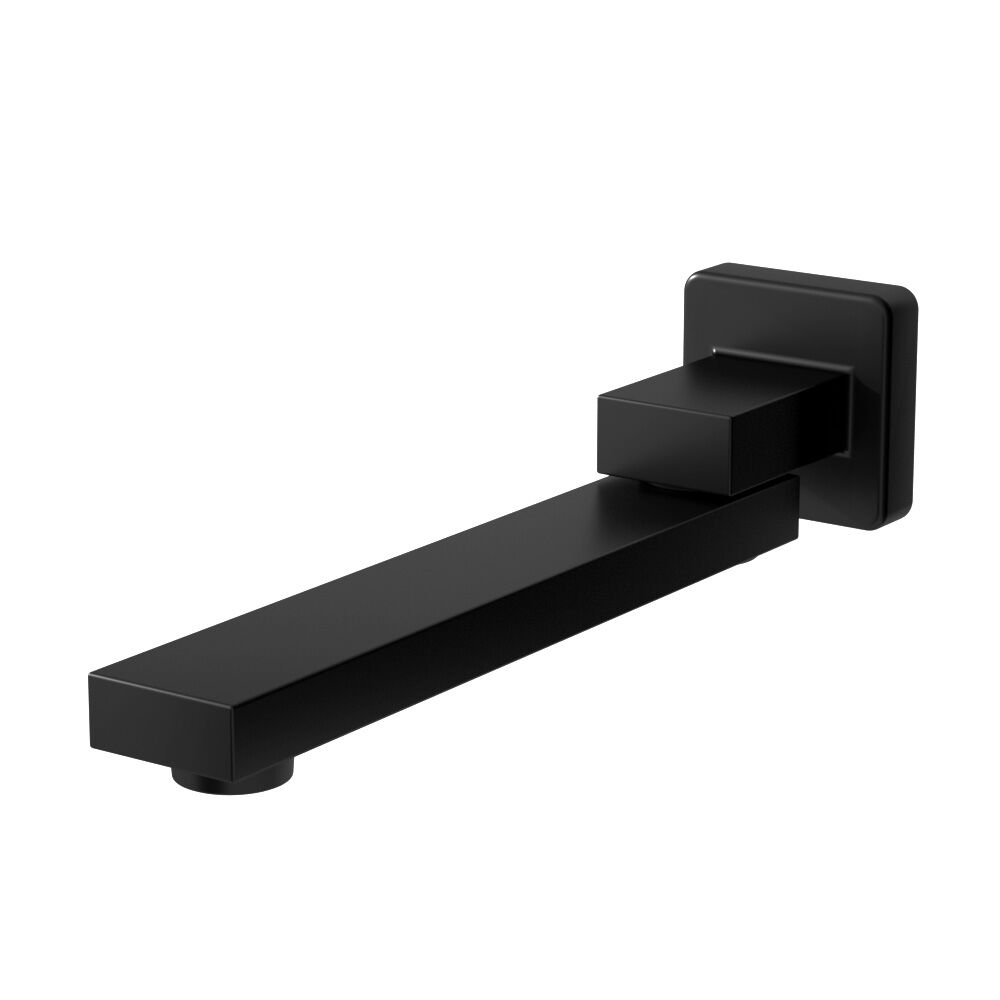 Bathroom Mixer Spout Wall Bath Tap Square Swivel Bathtub Black Bathroom Mixer Spout Wall Bath Tap Square Swivel Bathtub Black
