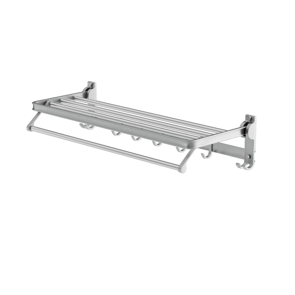 Towel Rail Rack Holder 4 Bars Wall Mounted Aluminium Foldable Hanging Hook Towel Rail Rack Holder 4 Bars Wall Mounted Aluminium Foldable Hanging Hook