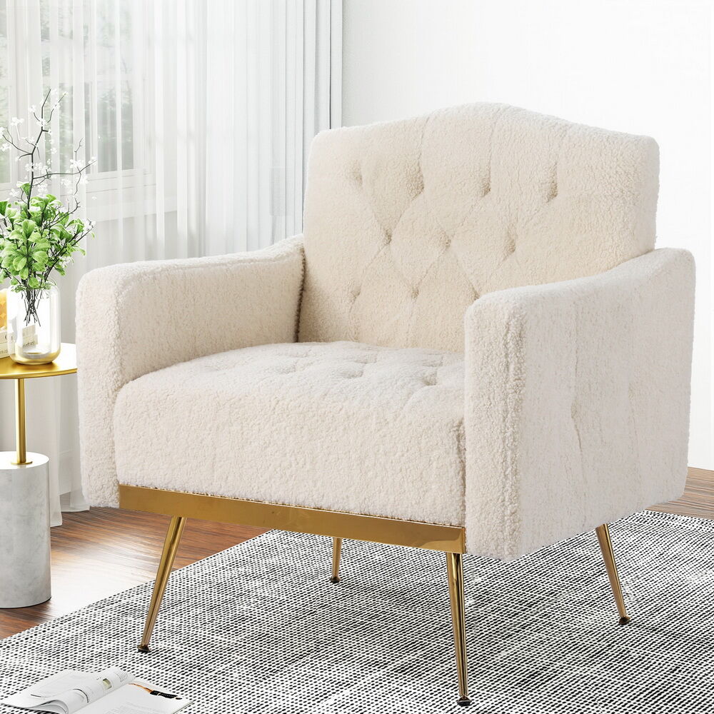 Artiss Armchair Boucle Beige Nicole Artiss Armchair Boucle Beige Nicole