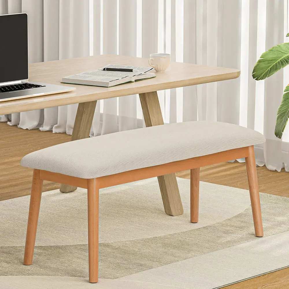Dining Bench Upholstery Seat Wooden Chair 106cm Dining Bench Upholstery Seat Wooden Chair 106cm