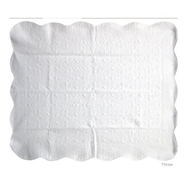 Antique White 100% Cotton Throw Antique White 100% Cotton Throw