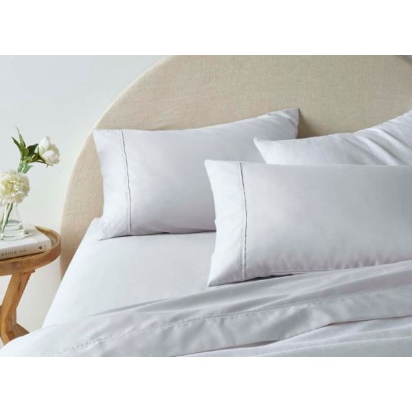 1900Tc Cotton Rich White Sheet Set by Accessorize King 1900Tc Cotton Rich White Sheet Set by Accessorize King