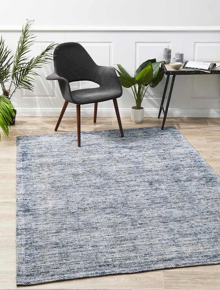 Allure Indigo Cotton Rayon Rug by Rug Culture - 225X155CM Allure Indigo Cotton Rayon Rug by Rug Culture - 225X155CM