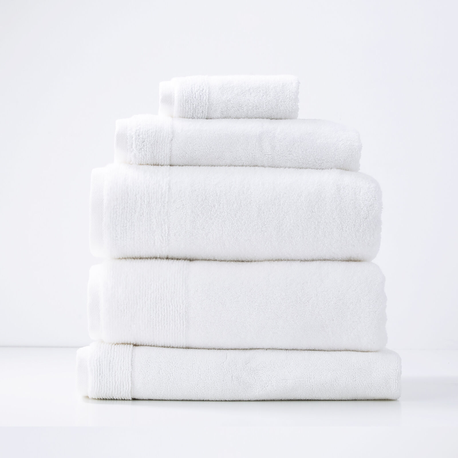 Aireys 650 GSM Zero Twist 5 Piece Bath Snow Towel by Renee Taylor Aireys 650 GSM Zero Twist 5 Piece Bath Snow Towel by Renee Taylor