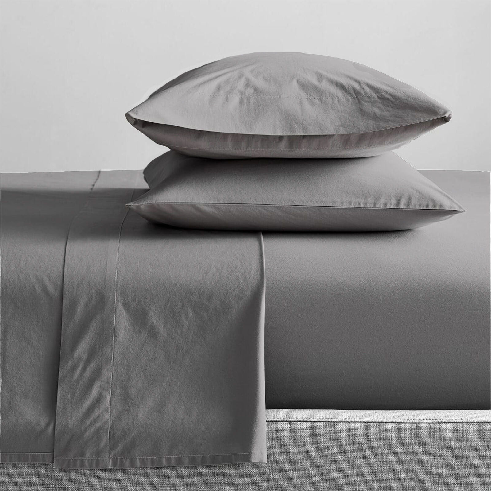300 Thread Count 100 % Organic Cotton Steel Grey Sheet Sets by Renee Taylor Queen 300 Thread Count 100 % Organic Cotton Steel Grey Sheet Sets by Renee Taylor Queen