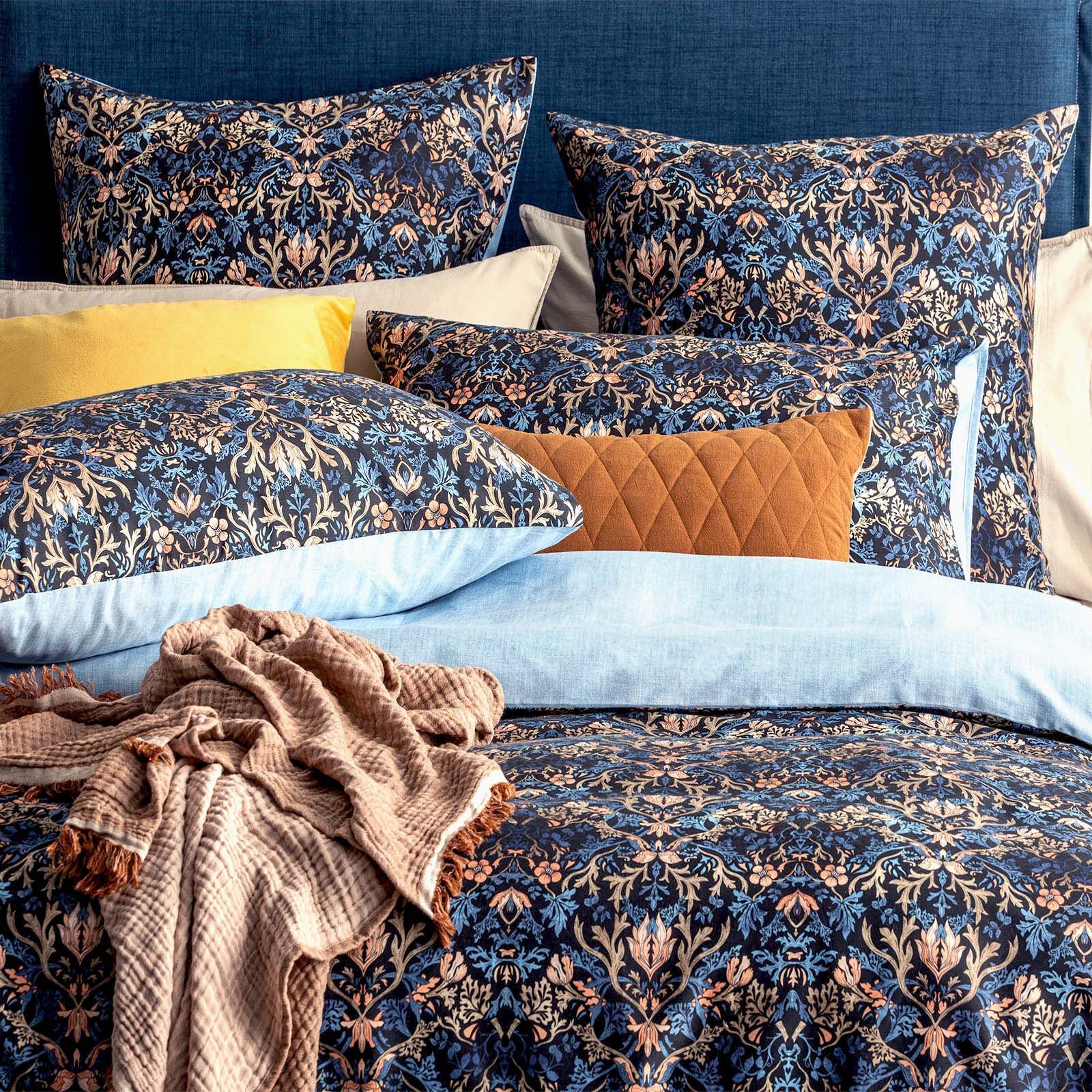 300 TC Cotton Reversible Blackthorn Quilt Cover Sets by Renee Taylor Queen 300 TC Cotton Reversible Blackthorn Quilt Cover Sets by Renee Taylor Queen