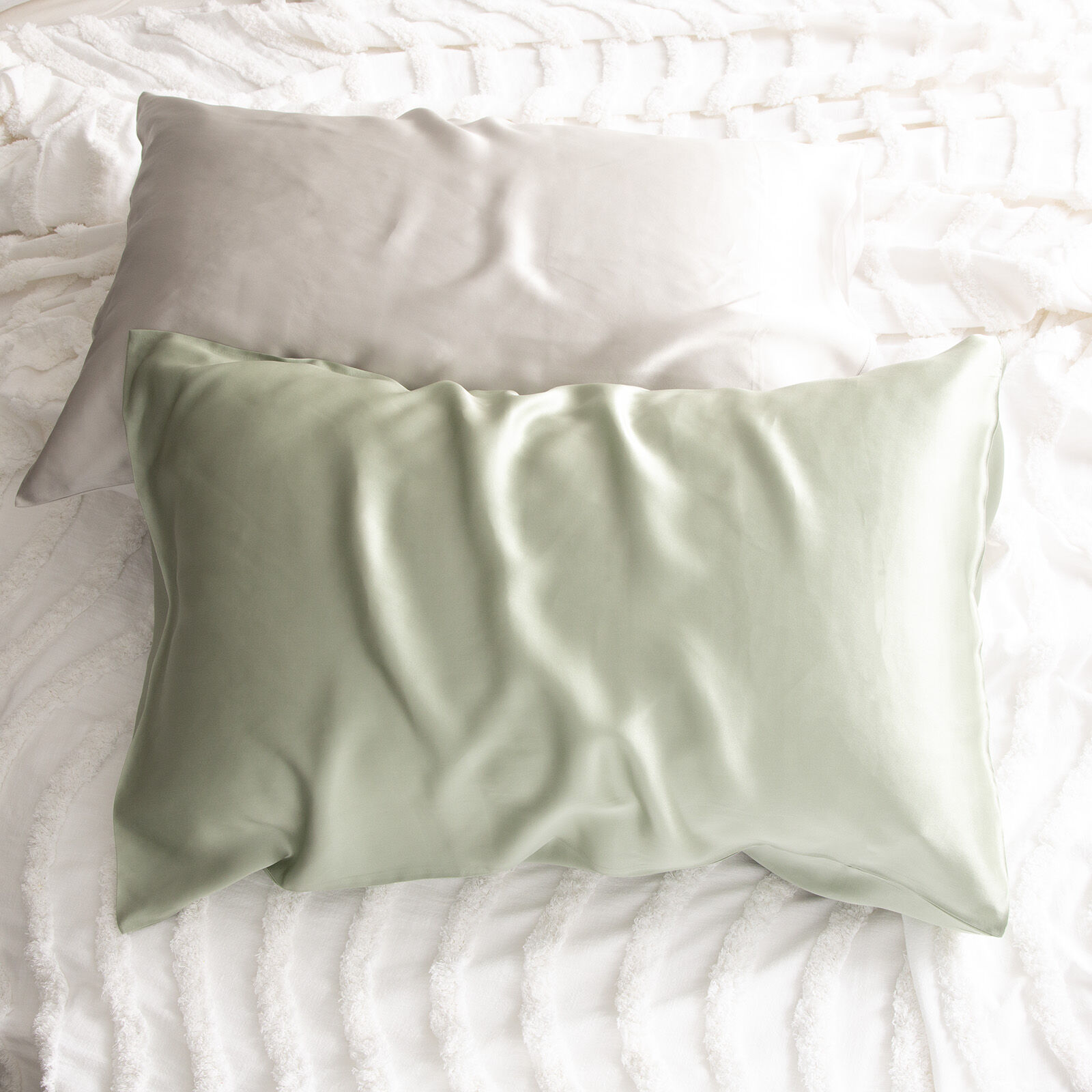 100% Mulberry Silk Sage Standard Pillowcase by Renee Taylor 100% Mulberry Silk Sage Standard Pillowcase by Renee Taylor