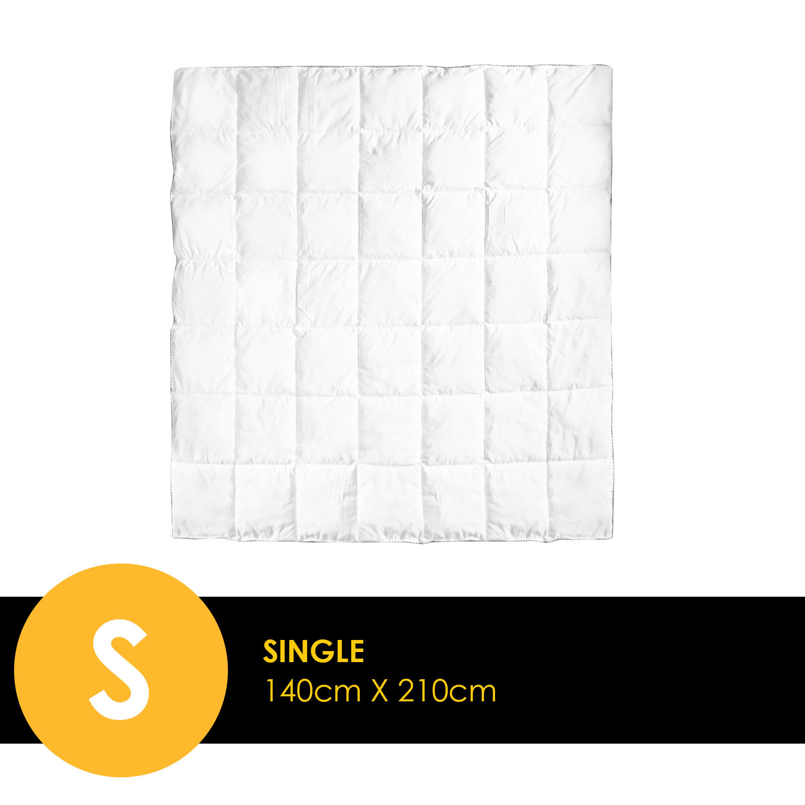 Royal Comfort Bamboo Blend Quilt 250GSM Luxury Duvet 100% Cotton Cover - Single - White Royal Comfort Bamboo Blend Quilt 250GSM Luxury Duvet 100% Cotton Cover - Single - White