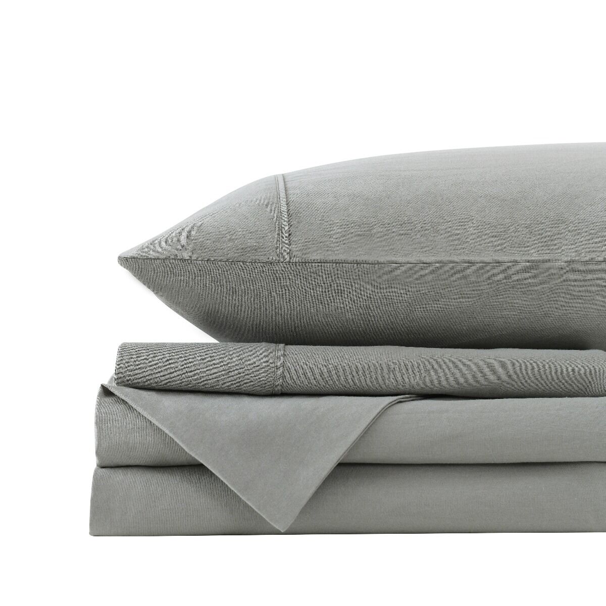 Royal Comfort Vintage Washed 100% Cotton Quilt Cover Set Bedding Ultra Soft - Double - Grey Royal Comfort Vintage Washed 100% Cotton Quilt Cover Set Bedding Ultra Soft - Double - Grey