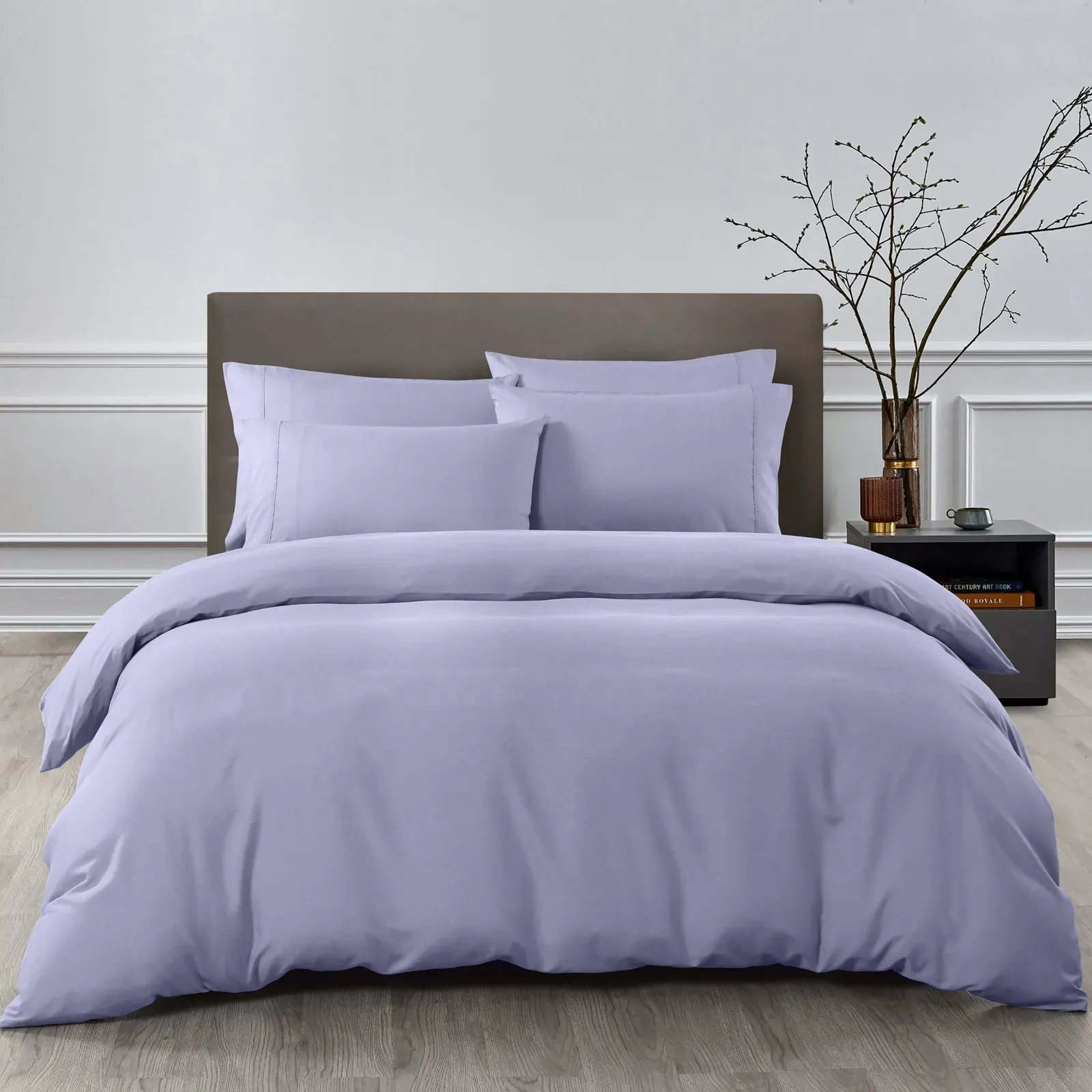Royal Comfort 2000TC 6 Piece Bamboo Sheet & Quilt Cover Set Cooling Breathable - King - Grey Royal Comfort 2000TC 6 Piece Bamboo Sheet & Quilt Cover Set Cooling Breathable - King - Grey
