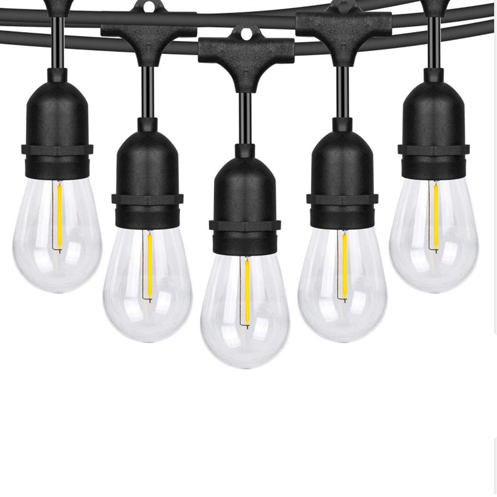 Milano Decor Edison Globe Solar Powered Lamp String Lights - White - 20 Lights Milano Decor Edison Globe Solar Powered Lamp String Lights - White - 20 Lights