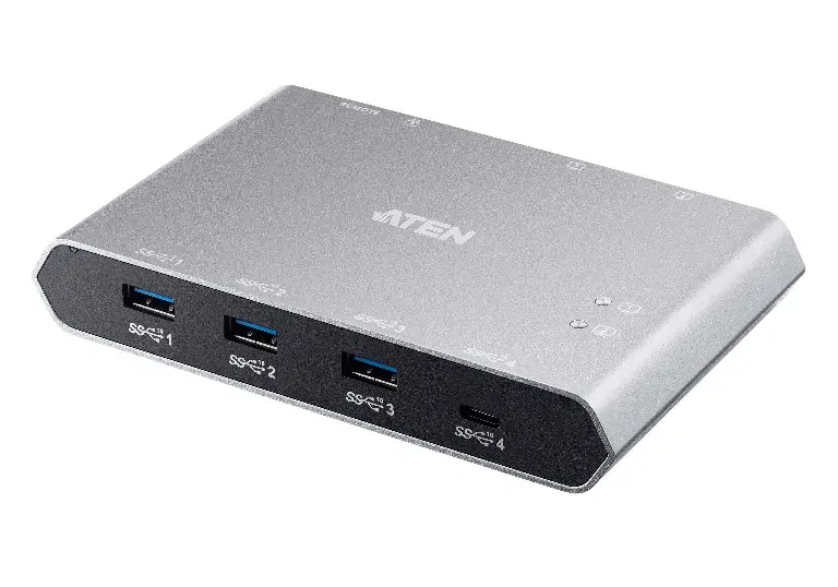 Sharing Switch Gen2 2x4 USB-C, 2x PC, 4x USB 3.2 Gen2 Ports (1x USB-C), Power Passthrough, OSX & Windows Compatible, Plug and Play Sharing Switch Gen2 2x4 USB-C, 2x PC, 4x USB 3.2 Gen2 Ports (1x USB-C), Power Passthrough, OSX & Windows Compatible, Plug and Play