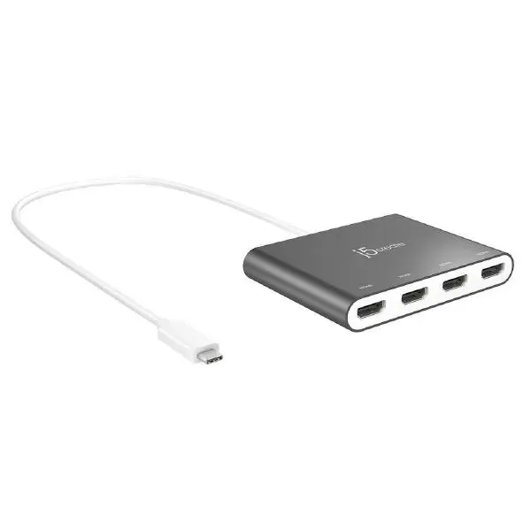 J5create JCA366 USB-C to 4-Port Quad HDMI Multi-Monitor Adapter 1 x USB-C to 4 x HDMI Max Resolution 1920 x 1080 @ 60 Hz J5create JCA366 USB-C to 4-Port Quad HDMI Multi-Monitor Adapter 1 x USB-C to 4 x HDMI Max Resolution 1920 x 1080 @ 60 Hz