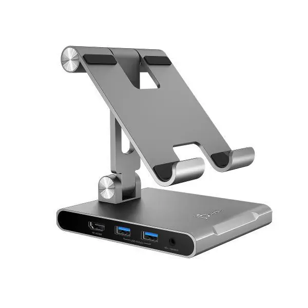 J5create JTS224 Multi-Angle Stand Docking Station for iPad, Samsung Tablet, Surface Pro 8 (USB-C to 4K HDMI, USB-C 100W PD, USB-Ax2, SD card reader) J5create JTS224 Multi-Angle Stand Docking Station for iPad, Samsung Tablet, Surface Pro 8 (USB-C to 4K HDMI, USB-C 100W PD, USB-Ax2, SD card reader)