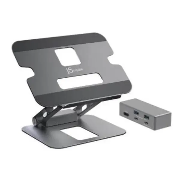 J5create JTS327 Multi-Angle single 4K HDMI Docking Laptop Stand with USB-C Pass Through (USB-C Dock w/ 4K HDMI, 2 x USB-A, USB-C Host, USB-C 100W PD) J5create JTS327 Multi-Angle single 4K HDMI Docking Laptop Stand with USB-C Pass Through (USB-C Dock w/ 4K HDMI, 2 x USB-A, USB-C Host, USB-C 100W PD)