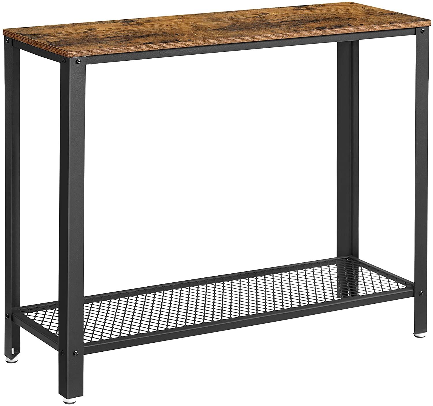 Console Table Metal Frame Rustic Brown Console Table Metal Frame Rustic Brown