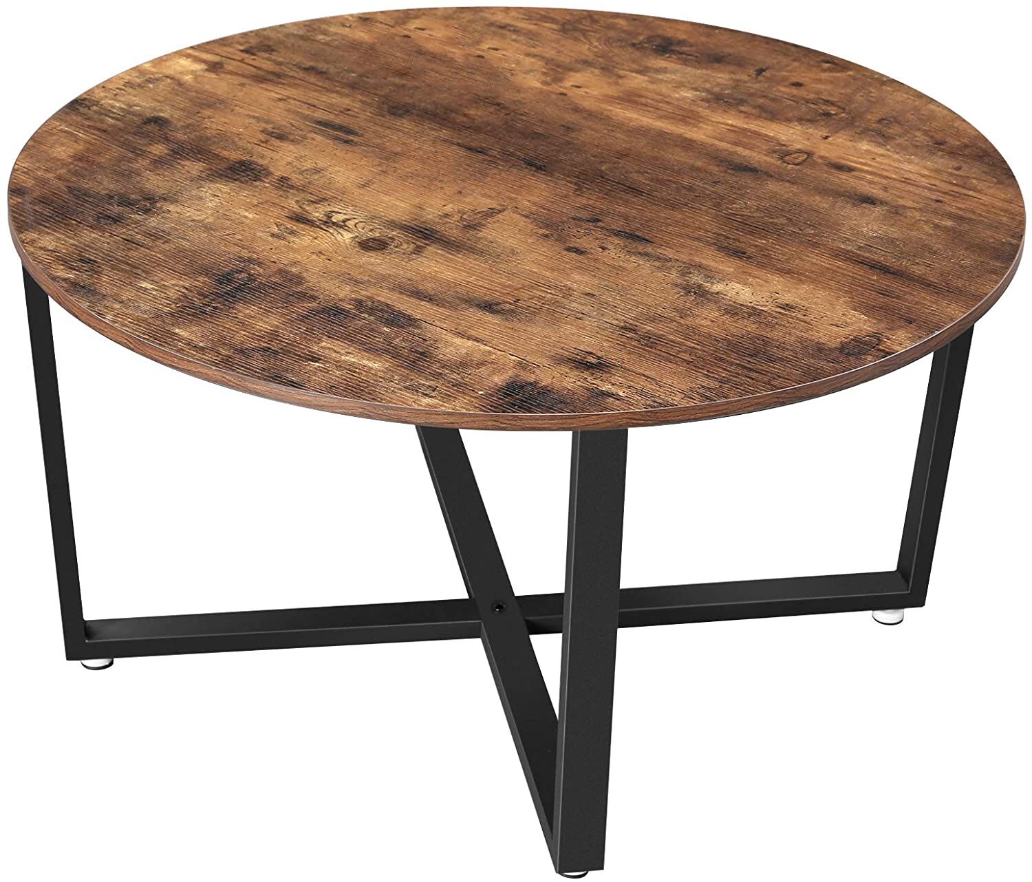 Round Coffee Table Rustic Brown and Black Round Coffee Table Rustic Brown and Black