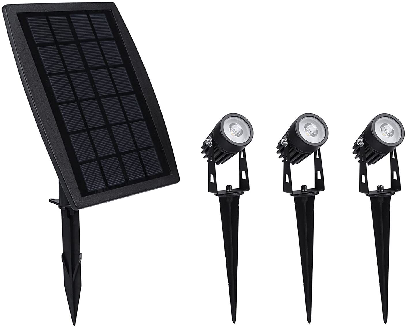 3 x LED Spotlights Powered Solar Garden Lights Outdoor Waterproof (Warm White) 3 x LED Spotlights Powered Solar Garden Lights Outdoor Waterproof (Warm White)
