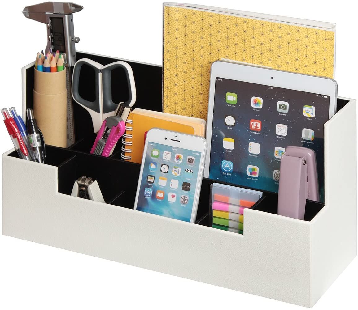 Desk Supplies Office Organizer Caddy (White) Desk Supplies Office Organizer Caddy (White)