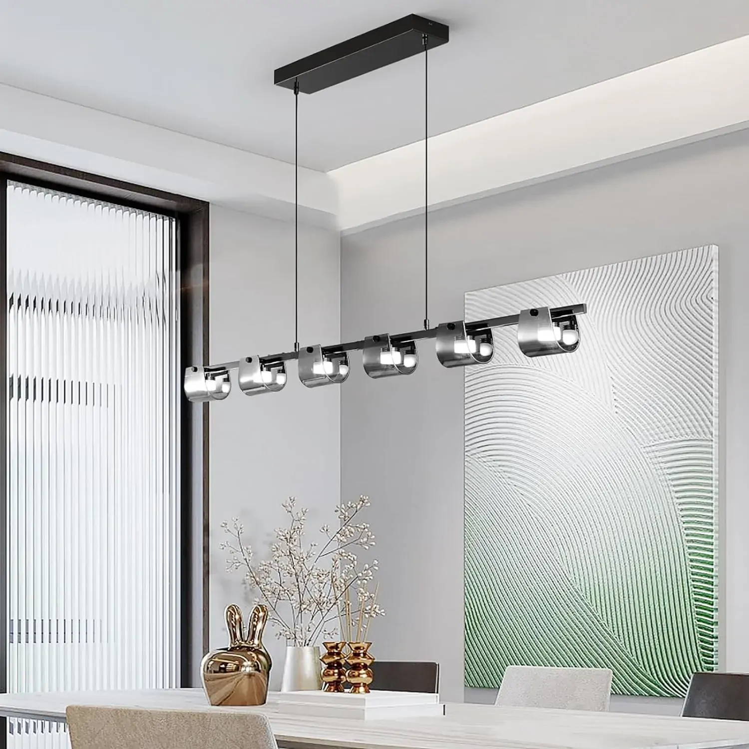 Modern LED Chandelier, 6 Lights, 48W Modern LED Chandelier, 6 Lights, 48W