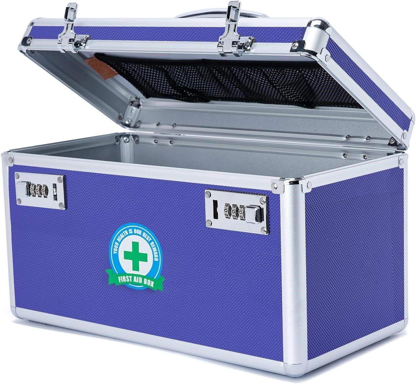 Locking Combination Medicine Box (Blue/Large) Locking Combination Medicine Box (Blue/Large)