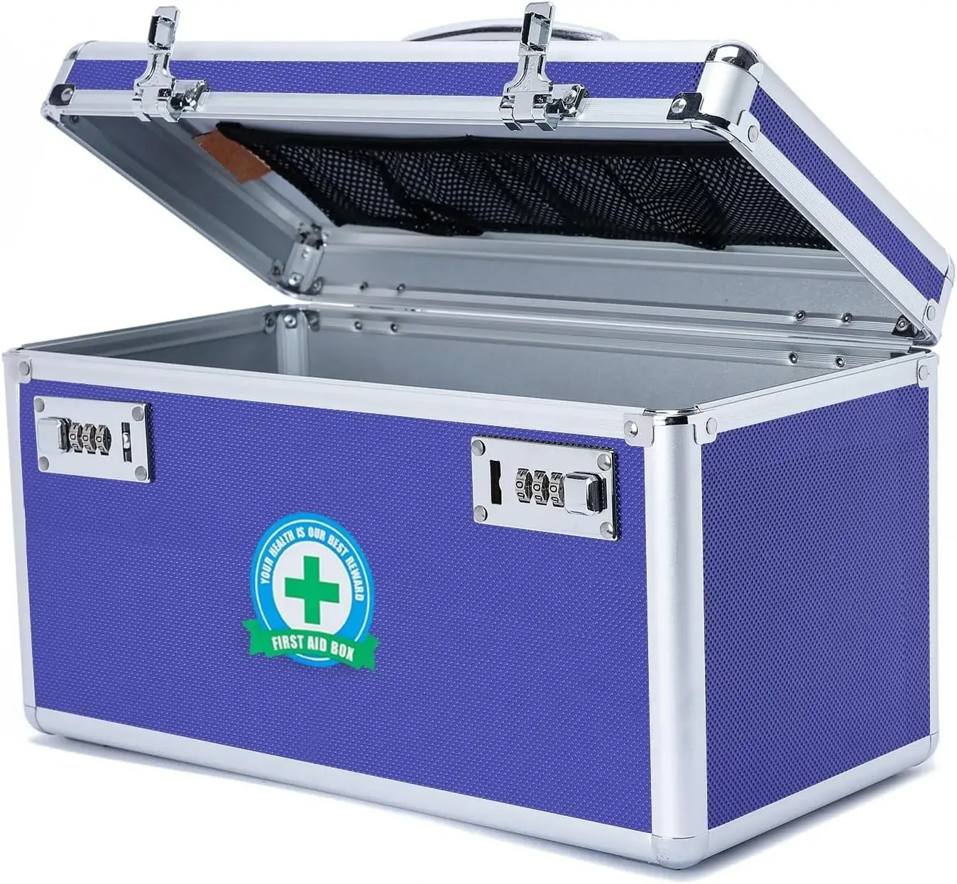 Locking Combination Medicine Box (Blue/Large) Locking Combination Medicine Box (Blue/Large)
