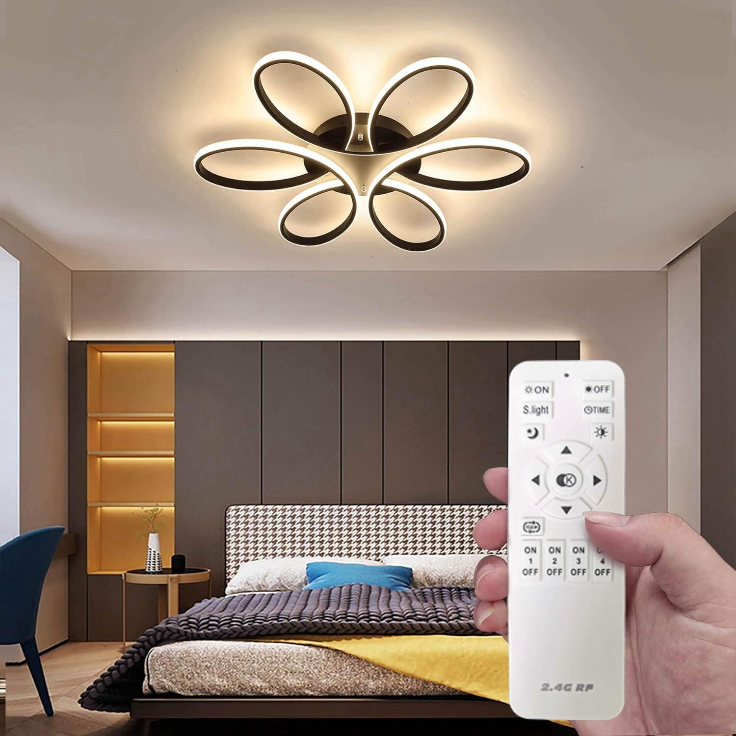 Modern LED Chandelier Flush Mount Lamp Remote Control (60cm) Modern LED Chandelier Flush Mount Lamp Remote Control (60cm)