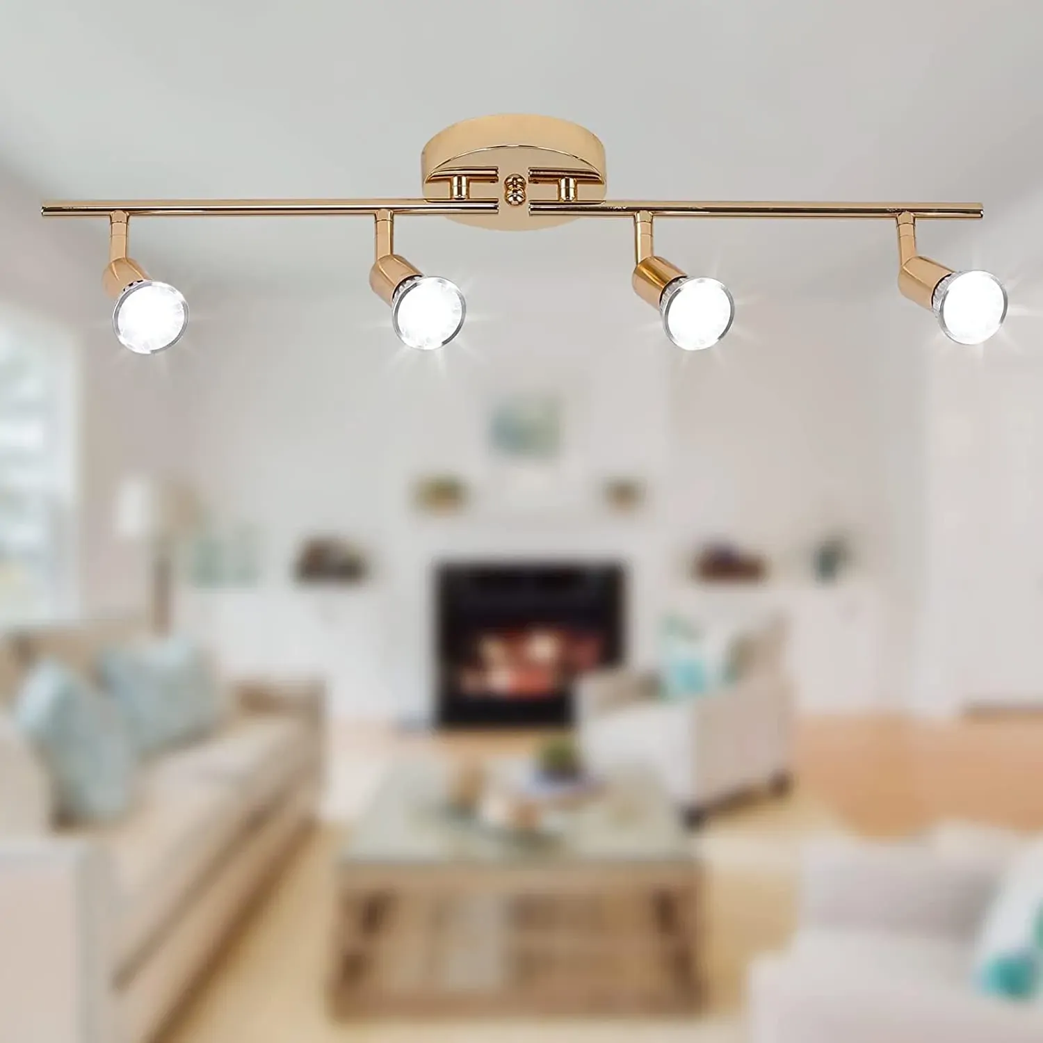 Modern 4-Light Track Lighting Kit LED (Gold) Modern 4-Light Track Lighting Kit LED (Gold)