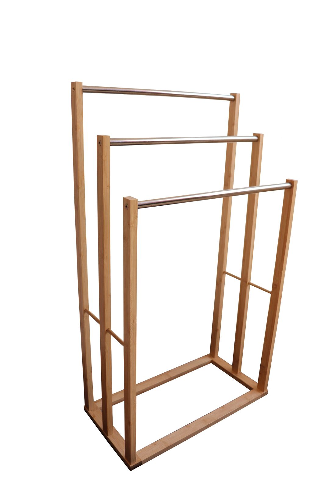 Bamboo Towel Bar Metal Holder Rack 3-Tier Freestanding for Bathroom and Bedroom Bamboo Towel Bar Metal Holder Rack 3-Tier Freestanding for Bathroom and Bedroom