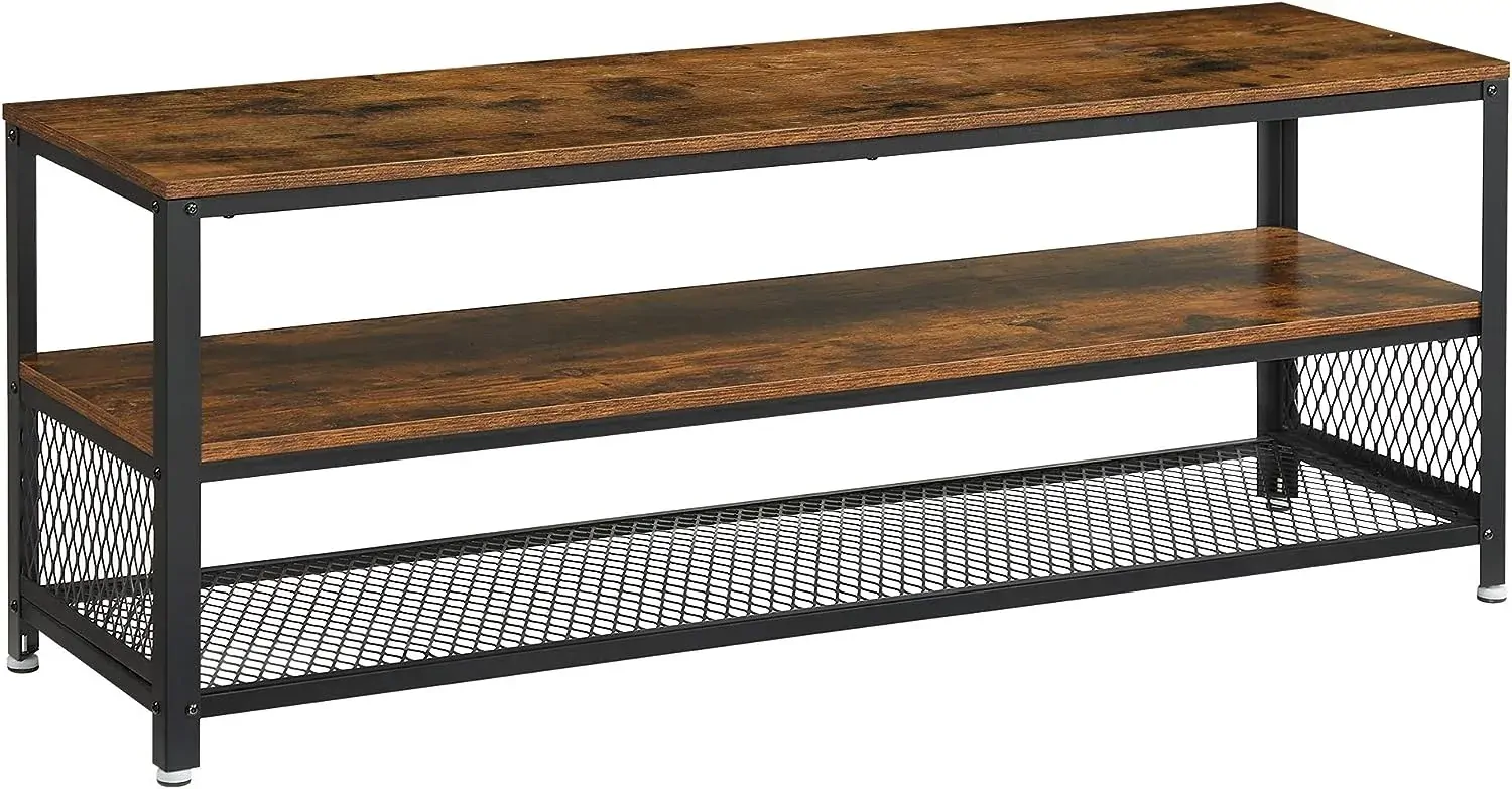 Industrial TV Stand 60 Inches, Rustic Brown Industrial TV Stand 60 Inches, Rustic Brown