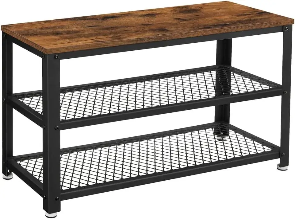 3-Tier Shoe Rack Storage Organizer, Wood Look 3-Tier Shoe Rack Storage Organizer, Wood Look