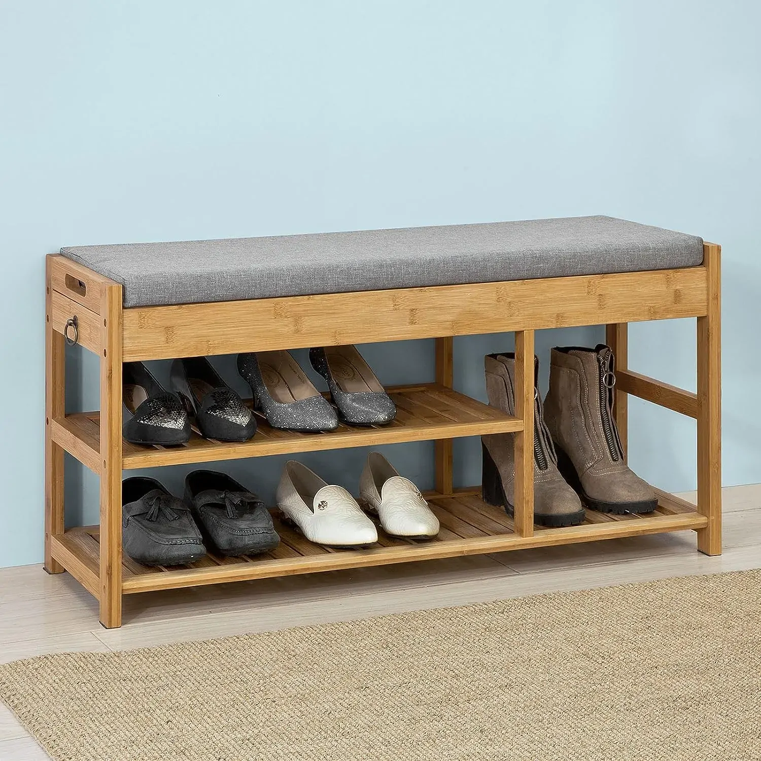 Bamboo Shoe Bench Drawers Lift Top Bamboo Shoe Bench Drawers Lift Top