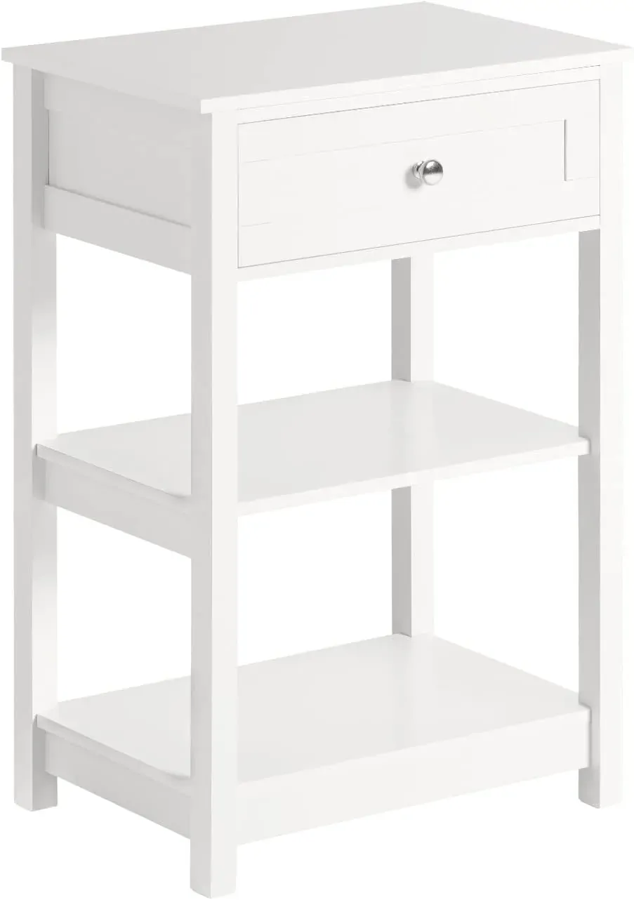 Bedside Table with Drawer Shelves Bedside Table with Drawer Shelves