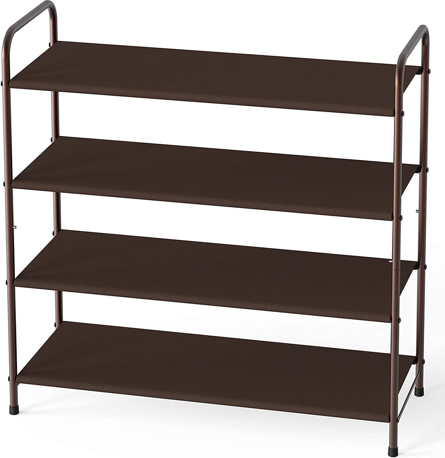4 Tier Metal Shoe Rack Storage Organiser for Entryway and Bedroom 4 Tier Metal Shoe Rack Storage Organiser for Entryway and Bedroom