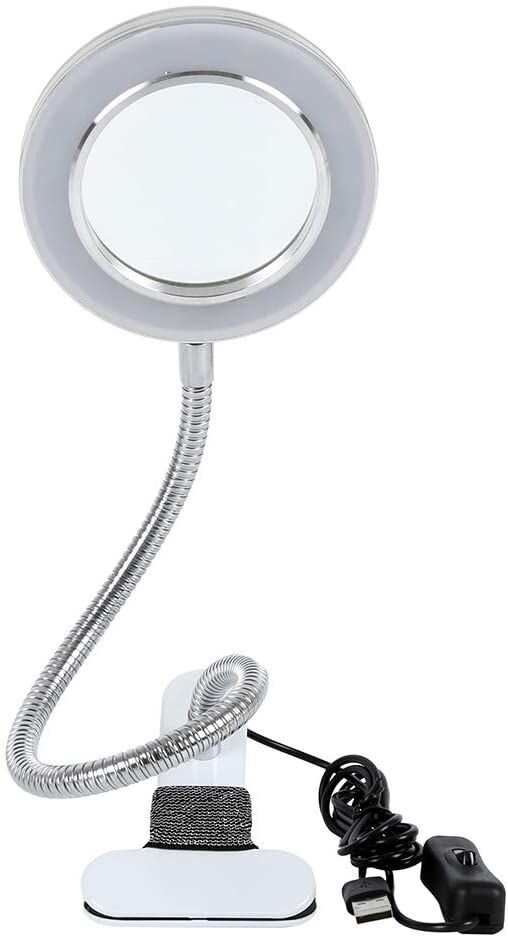 Lighting LED 8X Magnifying Lamp with Metal Clamp 360° Flexible Gooseneck and USB Plug Design for Tattoo, Manicure and Reading Lighting LED 8X Magnifying Lamp with Metal Clamp 360° Flexible Gooseneck and USB Plug Design for Tattoo, Manicure and Reading