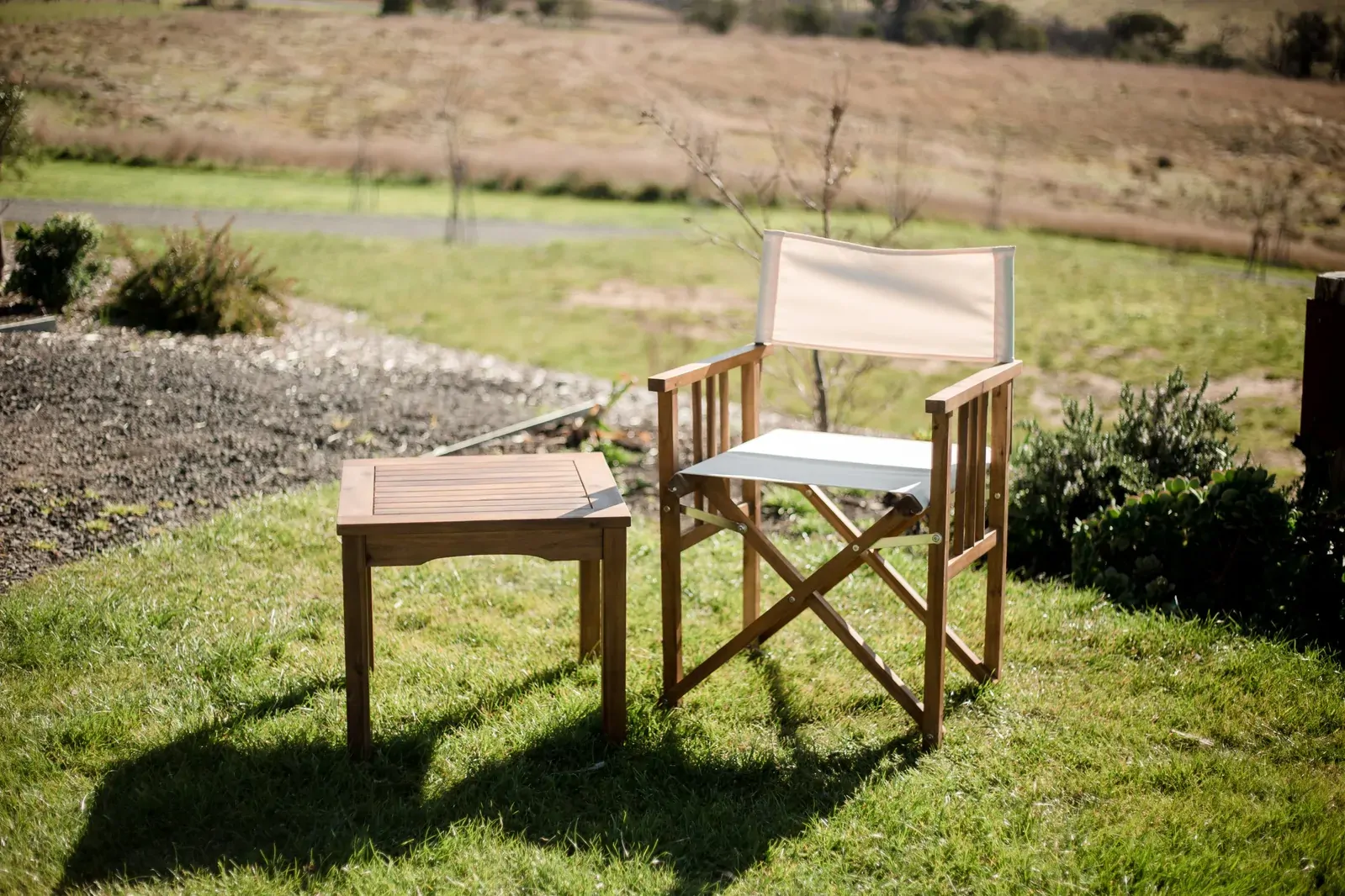 Director Chair and Side Table Director Chair and Side Table