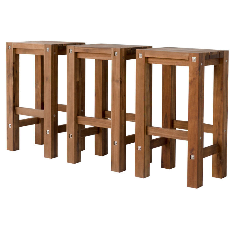 Set of 3 natural bar stools Set of 3 natural bar stools
