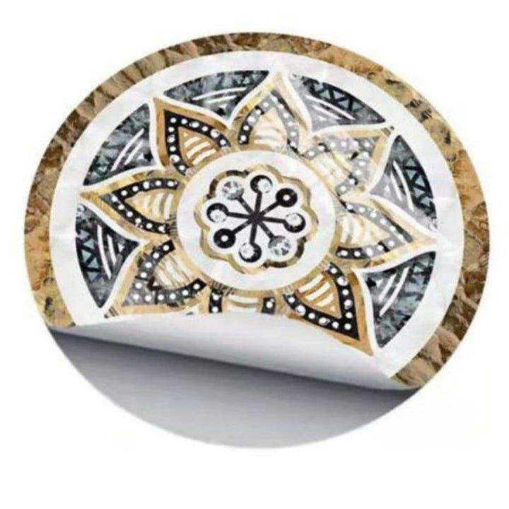 European style parquet large stickers waterproof and wear-resistant ceramic tile stickers PVC floor decoration sticker round European style parquet large stickers waterproof and wear-resistant ceramic tile stickers PVC floor decoration sticker round