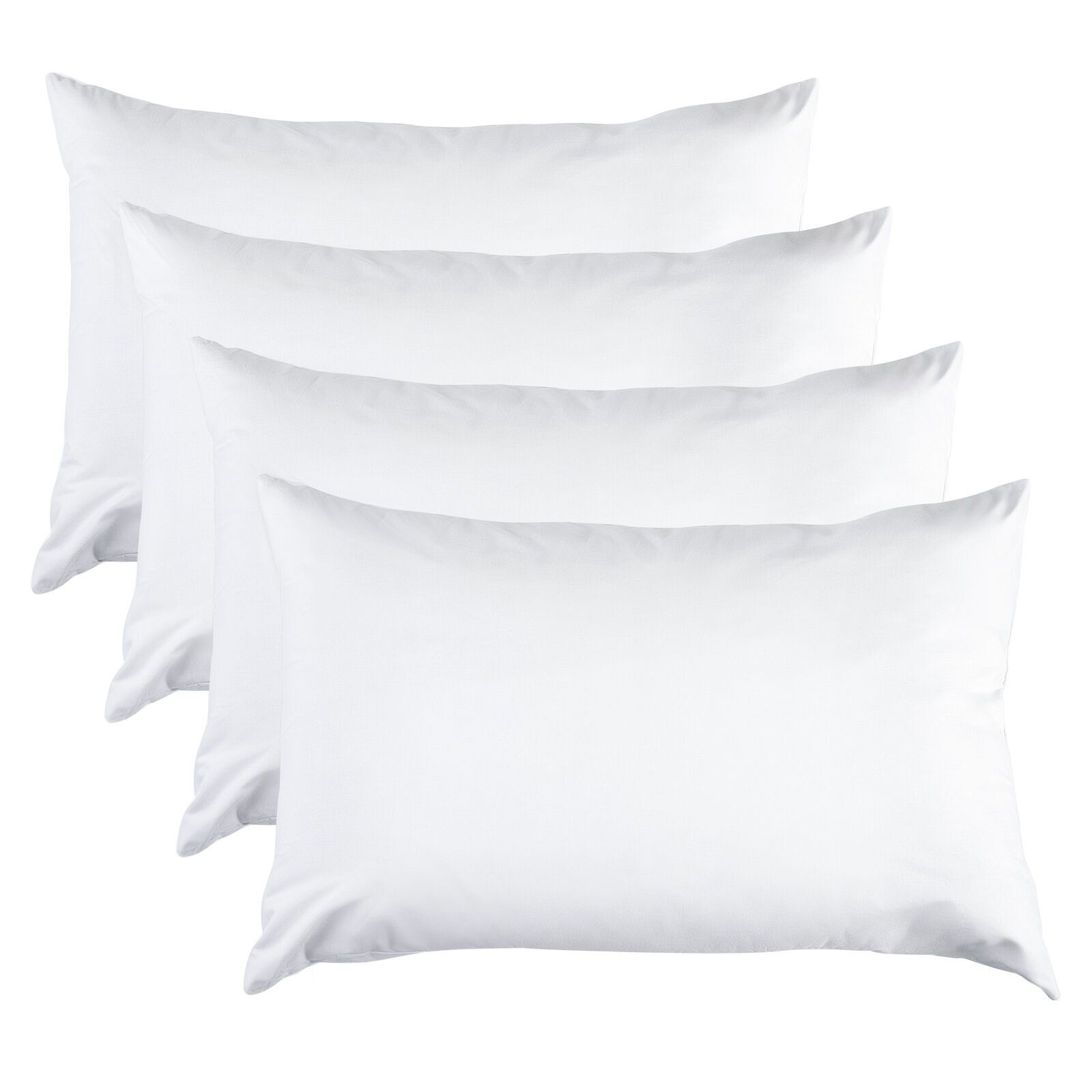 100 Percent Cotton Pillow Cover with 800g Poly Fill, Hypoallergenic, Antibacterial, and Cooling Technology 4 PK 100 Percent Cotton Pillow Cover with 800g Poly Fill, Hypoallergenic, Antibacterial, and Cooling Technology 4 PK