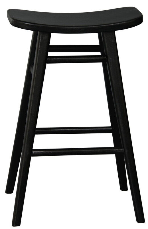 Aria Oval Solid Timber Counter Stool (Black) Aria Oval Solid Timber Counter Stool (Black)