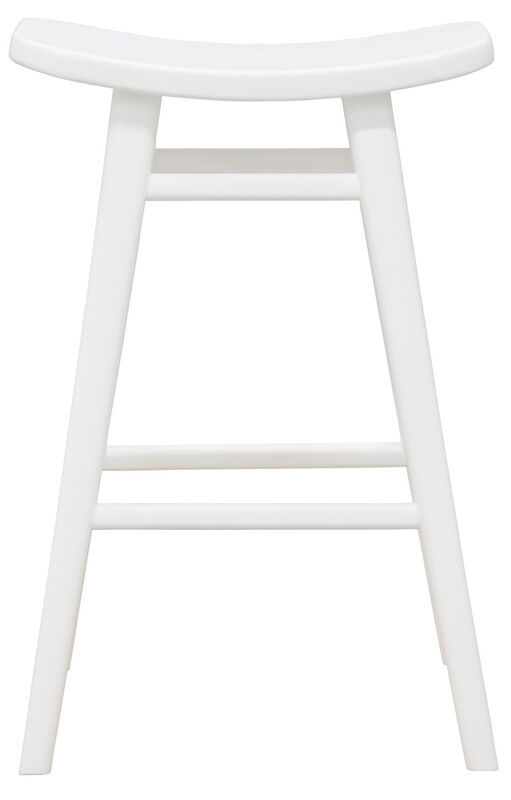 Aria Oval Solid Timber Counter Stool (White) Aria Oval Solid Timber Counter Stool (White)
