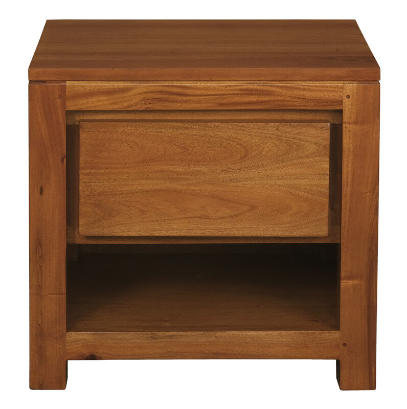 Amsterdam Solid Mahogany Timber 1 Drawer Bedside Table (Light Pecan) Amsterdam Solid Mahogany Timber 1 Drawer Bedside Table (Light Pecan)