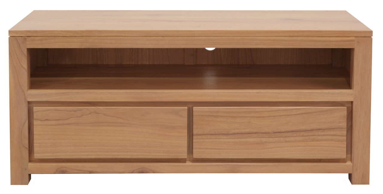 Amsterdam 2 Drawer Solid White Cedar Wood Entertainment Unit (Natural) Amsterdam 2 Drawer Solid White Cedar Wood Entertainment Unit (Natural)