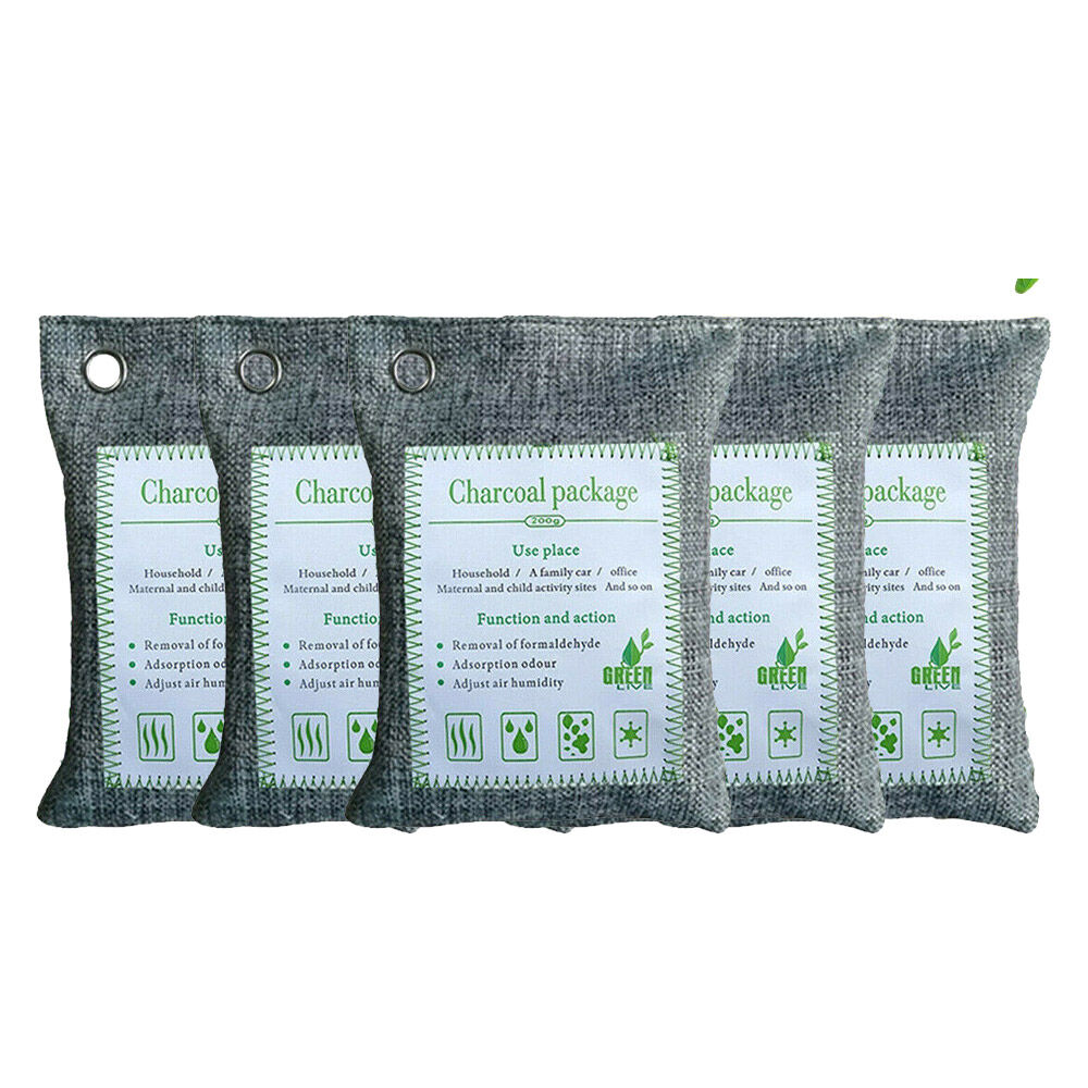 5PCS Air Purifying Bags Activated Bamboo Charcoal Freshener for Car Home Shoes 200g 5PCS Air Purifying Bags Activated Bamboo Charcoal Freshener for Car Home Shoes 200g