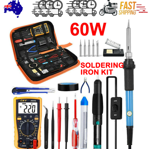60W Soldering Iron Kit Welding Solder Station Wire Desoldering Pump Multimeter 60W Soldering Iron Kit Welding Solder Station Wire Desoldering Pump Multimeter