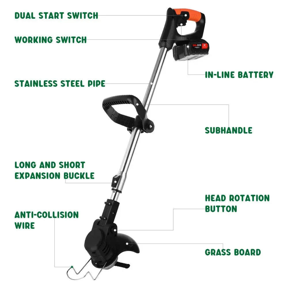 3in1 Cordless Grass Trimmer Grass Lawn Brush Cutter Whipper Snipper with 1 Battery 3in1 Cordless Grass Trimmer Grass Lawn Brush Cutter Whipper Snipper with 1 Battery