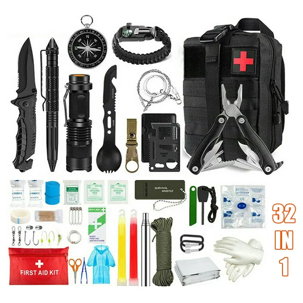 Tactical Emergency Survival Kit Outdoor Sports Hiking Camping SOS Tool Equipment Tactical Emergency Survival Kit Outdoor Sports Hiking Camping SOS Tool Equipment