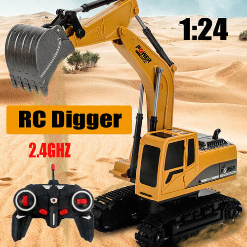 1:24 RC Digger Remote Control Excavator Construction Truck Vehicle RC Toys 6CH 1:24 RC Digger Remote Control Excavator Construction Truck Vehicle RC Toys 6CH