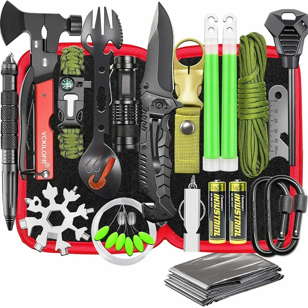 32 In 1 Emergency Survival Equipment Kit Camping SOS Tool Sports Tactical Hiking 32 In 1 Emergency Survival Equipment Kit Camping SOS Tool Sports Tactical Hiking